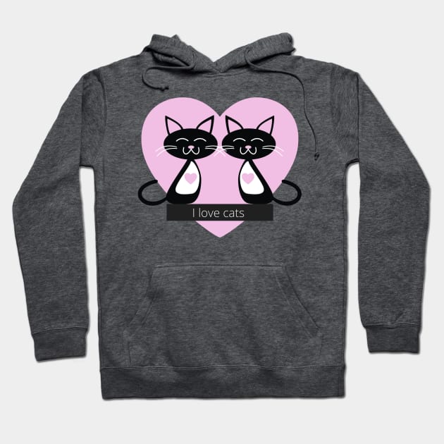 I love cats Hoodie by Gersth